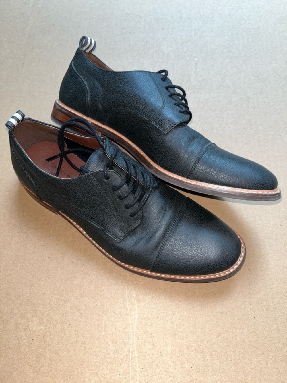 Call it spring: Black Men's Vegan Derby Shoes, size 7.5